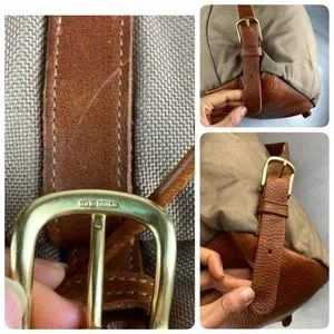 unbranded | Bags | Vintage Tan Canvas And Leather Trim Large  display picture 3